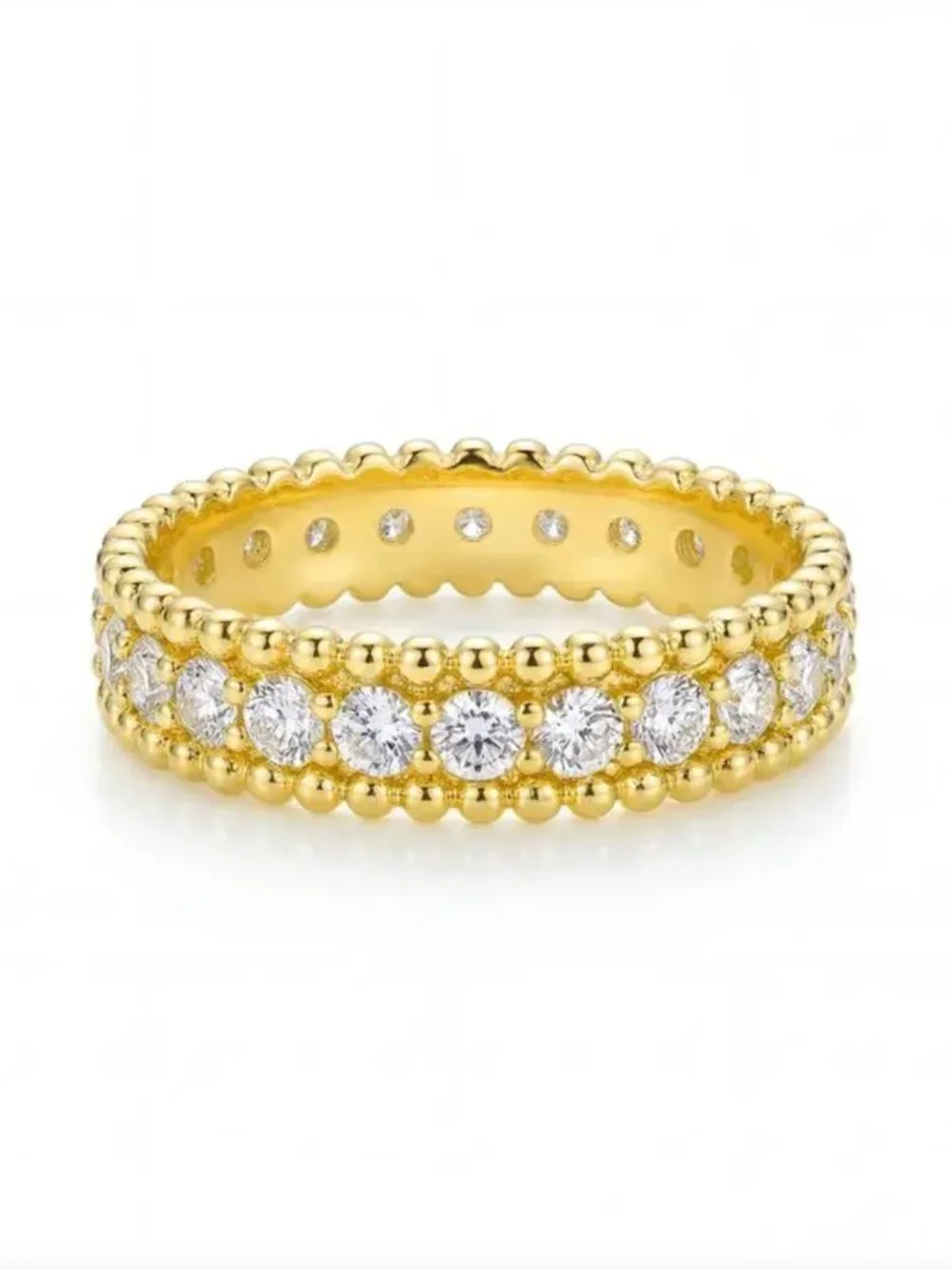 NEW 18k Yellow Gold Diamond Eternity Ring Band_3